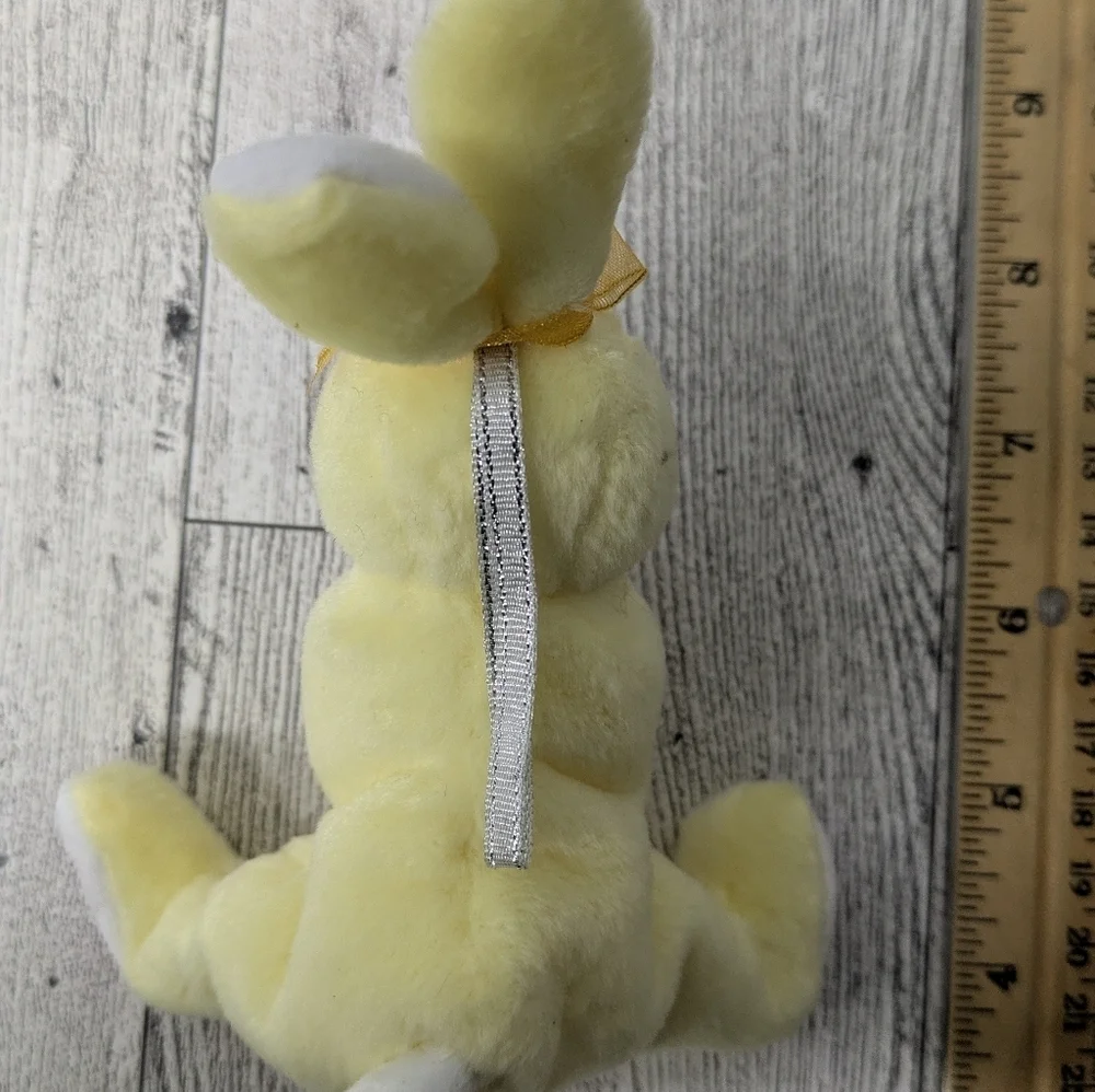 Ty Nibbles Yellow Bunny Plush with Carrot and Bow